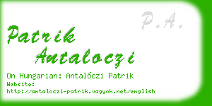 patrik antaloczi business card